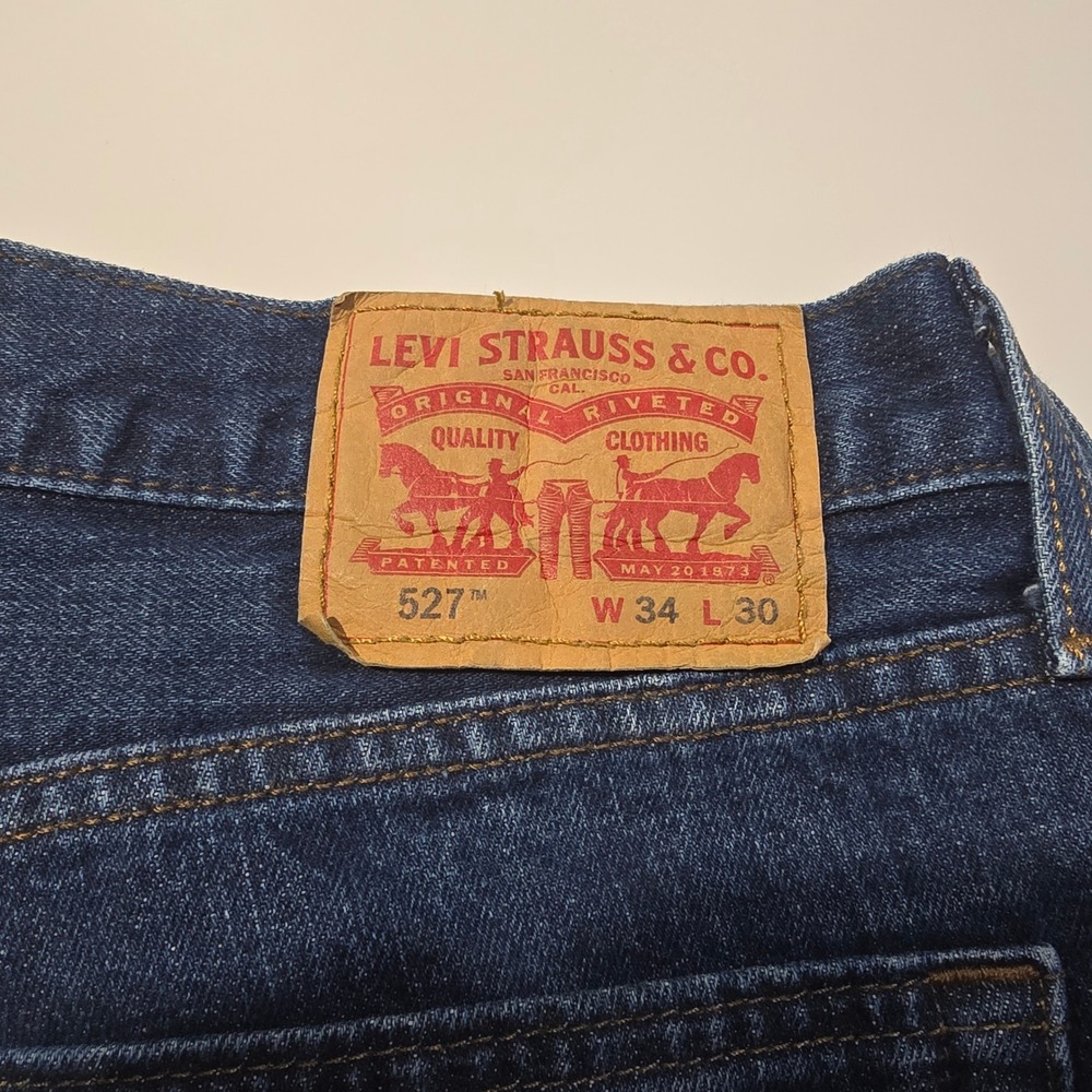 Levi Strauss Co 527 Mens Jeans Dark Wash Bootcut W34 L30 - Picture 4 of 4